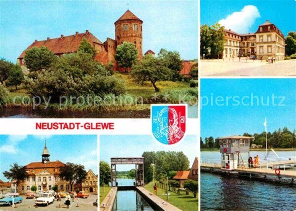Neustadt-Glewe Burg Schloß Rathaus Schleuse Volksbad