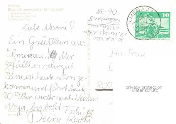 Ilmenau Thueringen Kickelhahnturm Schloß Kulturhaus – Bild 2