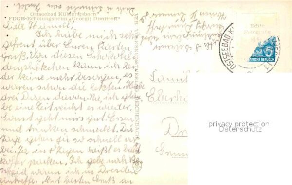 Kuehlungsborn Ostseebad FDGB Erholungsheim Georgij Dimitroff – Bild 2