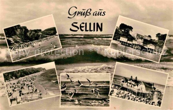 Sellin Ruegen Strand Brandung Möwen Hotel Restaurant