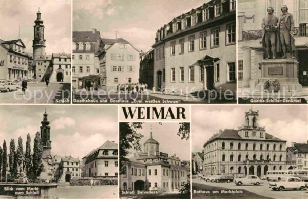 Weimar Thueringen Schloss Goethehaus Gasthaus Goethe Schi