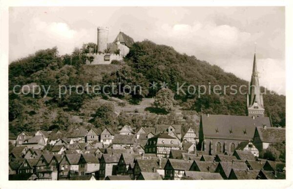 Biedenkopf Schloss und Oberstadt Kirche Luftkurort