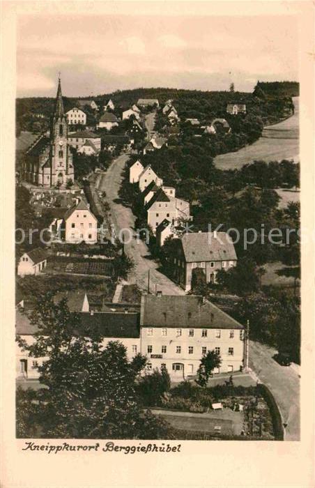Berggiesshuebel Ortsansicht mit Kirche Kneippkurort Han