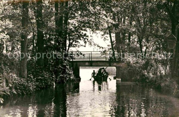 Scharmuetzelsee Partie an der Springseebrücke Handabzug