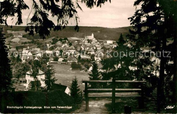 Bischofsgruen Panorama Blick vom Felsenhügel Fichtelg