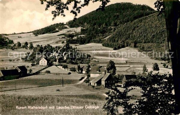 Waltersdorf Zittau Gesamtansicht Kurort mit Lausche Zittau