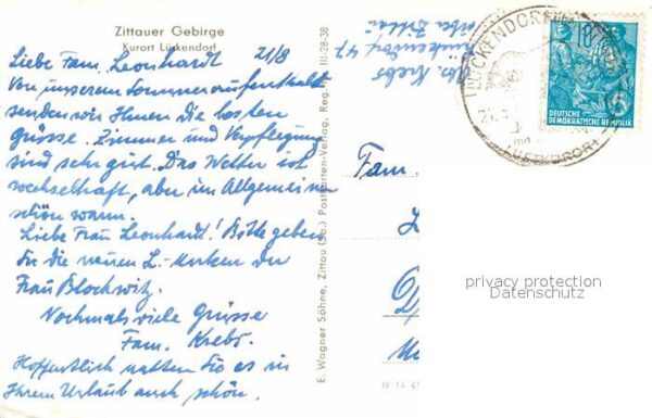 Lueckendorf Ortsansicht mit Kirche Kurort Zittauer – Bild 2