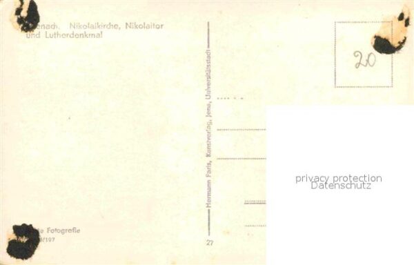 Eisenach Thueringen Nikolaikirche Nikolaitor Lutherdenkmal – Bild 2