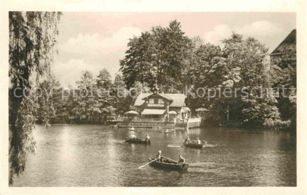 Freiberg Sachsen Schwanenschlösschen Bootfahren