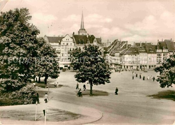 Erfurt Blick vom Petersberg zum Domplatz