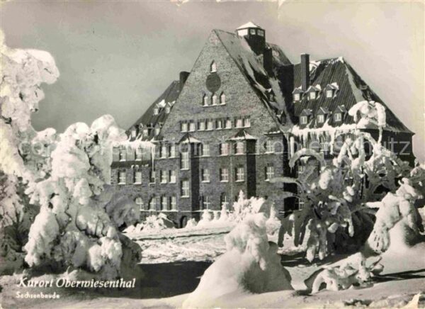 Oberwiesenthal Erzgebirge Sachsenbaude Winterimpressionen