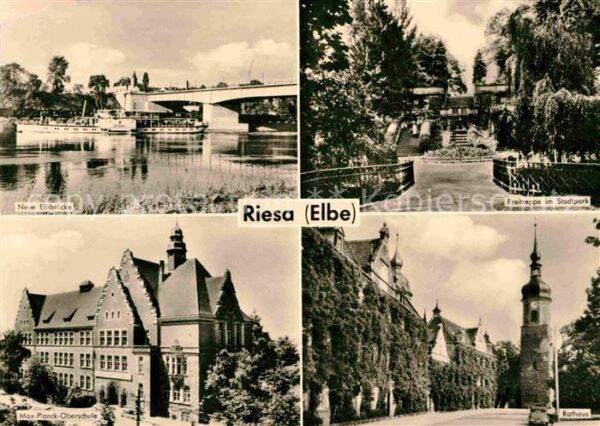 Riesa Sachsen Elbbrücke Freitreppe Stadtpark Rathaus
