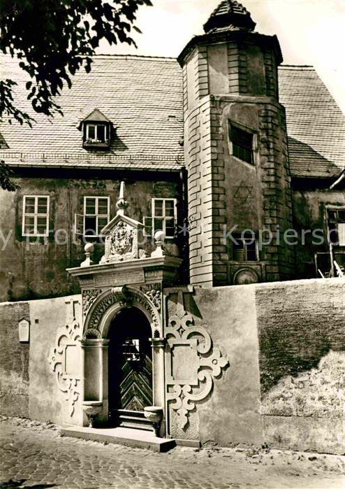 Meissen Elbe Sachsen Jahnaischer Hof mit Sitznischenportal 1