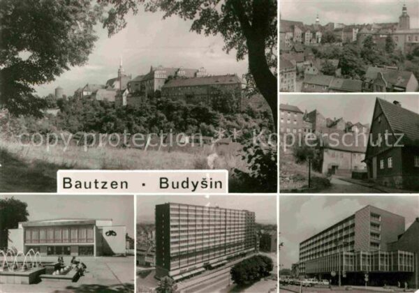 Bautzen Volkstheater Wohnhochhaus HO Cafe Lubin