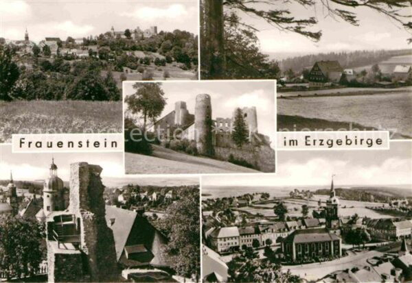 Frauenstein Sachsen Teilansichten Burgruine Kirche
