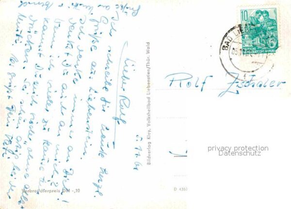 Bad Liebenstein Post Fachwerkhaus FDGB Volksheilbad – Bild 2