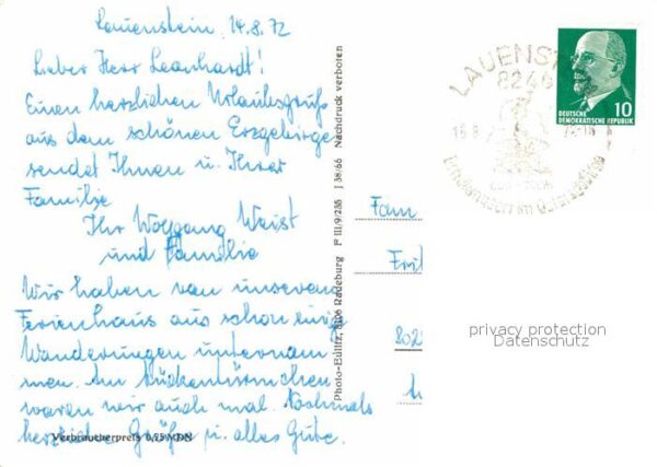 Lauenstein Erzgebirge Teilansichten Falknerbrunnen Springbrun – Bild 2