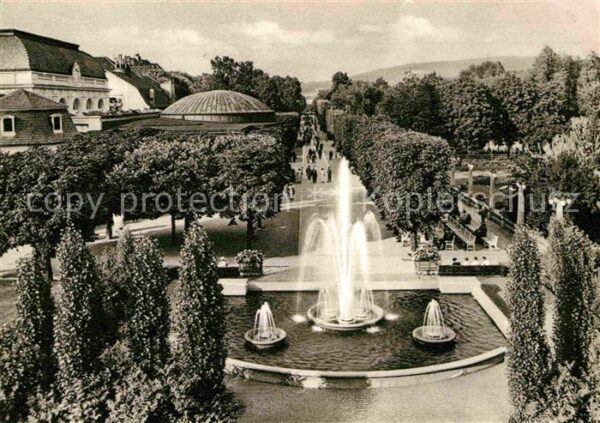 Bad Salzuflen Kurhaus und Promenade Springbrunnen Kup