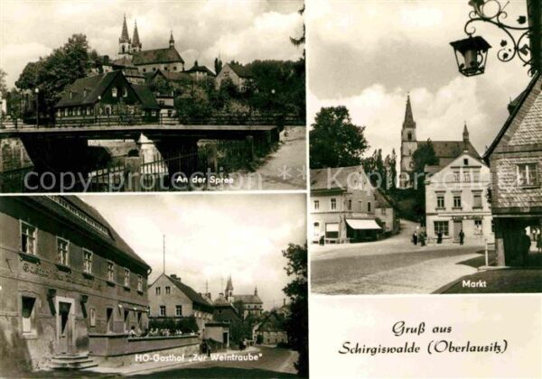 Schirgiswalde Partie an der Spree Markt Kirche HO Gas