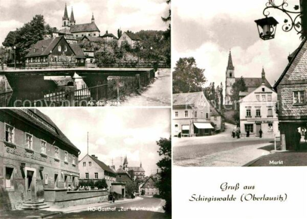 Schirgiswalde Partie an der Spree Markt Kirche HO Gas