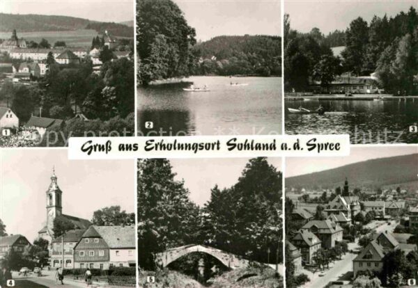 Sohland Spree Rathaus Stausee Strassenpartie Kirche H