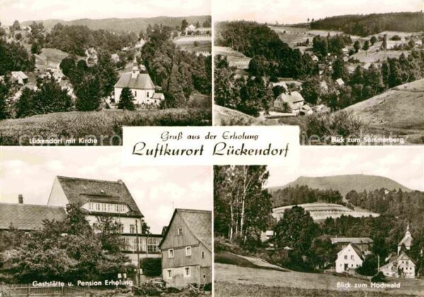 Lueckendorf Ortsansicht mit Kirche Sommeberg Hochwa