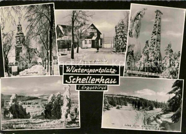 Schellerhau Kirche Gasthof Wachturm Kahleberg Schäf