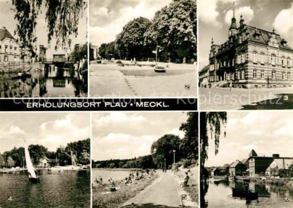 Plau Mecklenburg Zugbrücke Burgplatz Rathaus Marktplatz