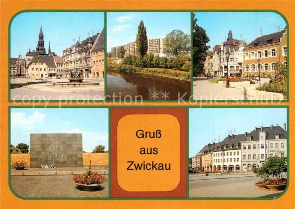 Zwickau Sachsen Hauptmarkt Wilhelm Pieck Strasse Dr Fri