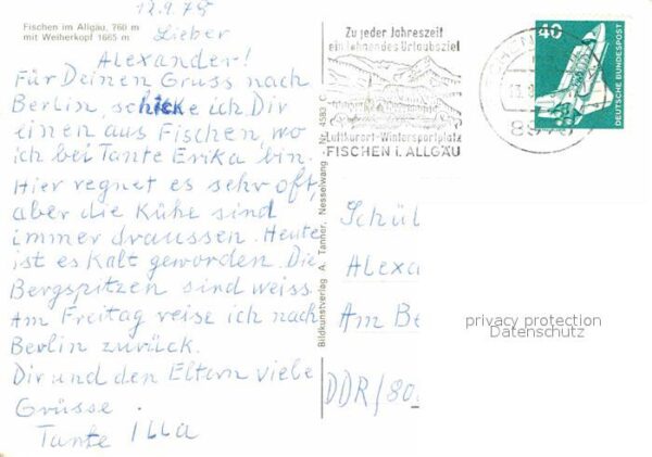 Fischen Allgaeu Ortsansicht mit Kirche Viehweide Kühe W – Bild 2