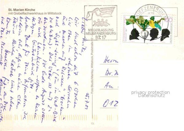Wittstock St Marien Kirche Giebelfachwerkhaus – Bild 2