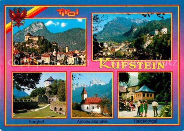 Kufstein Tirol Stadtbild mit Festung Alpenblick Burgho