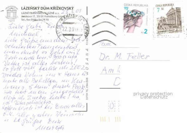 Frantiskovy Lazne Lazensky dum Krizkovsky Hotel Teich – Bild 2