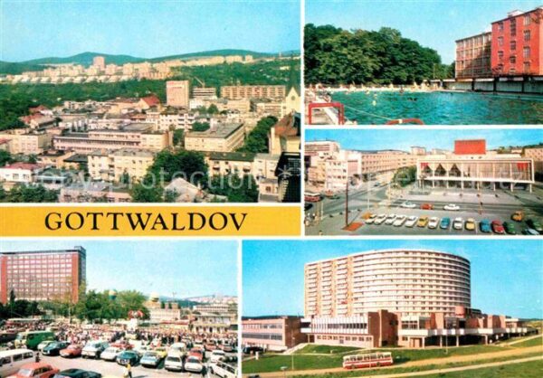 Gottwaldov Tschechien Moderni prumyslove mesto centrum naseho