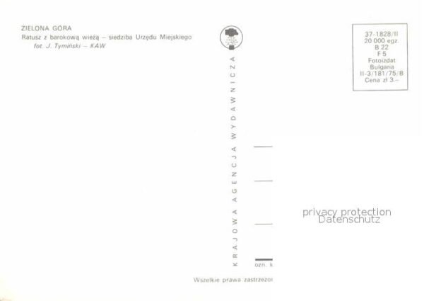 Zielona Gora Ratusz z barokowa vieza Rathaus – Bild 2