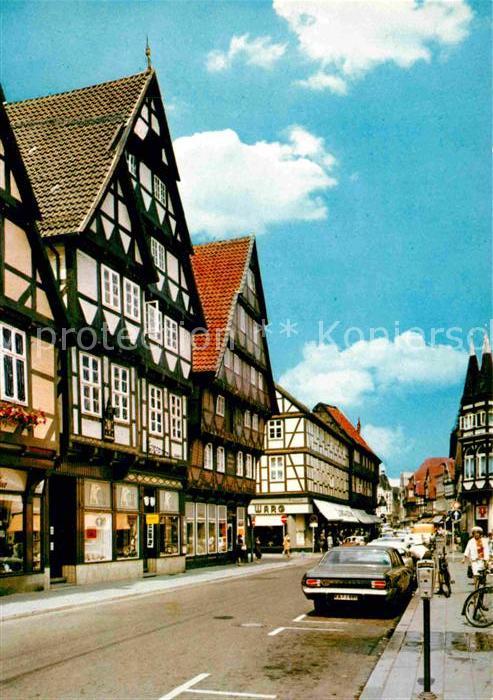 Celle Niedersachsen Poststrasse mit Hoppener Haus Fachwerkh