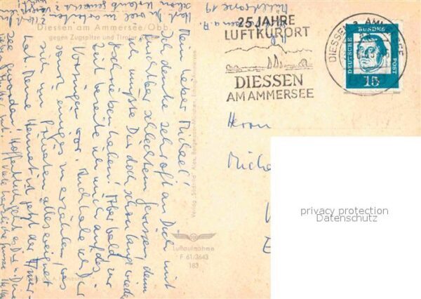 Diessen Ammersee gegen Zugspitze und Tiroler Alpen Flieg – Bild 2