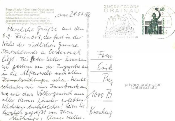 Grainau Waxenstein Edelweiss Freibad Kramer Ort – Bild 2