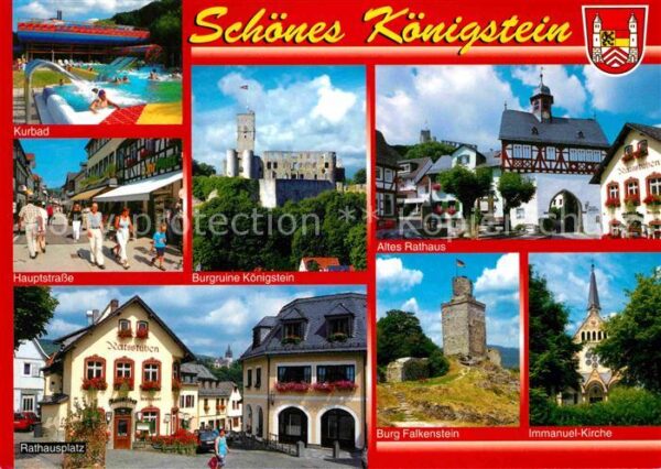 Koenigstein Taunus Kurbad Hauptstrasse Burgruine Rathaus B
