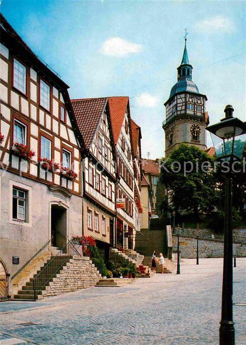 Backnang Fachwerkhäuser Altstadt Stadtturm Later