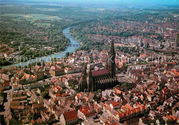 Ulm Donau Altstadt Münster Fliegeraufnahme