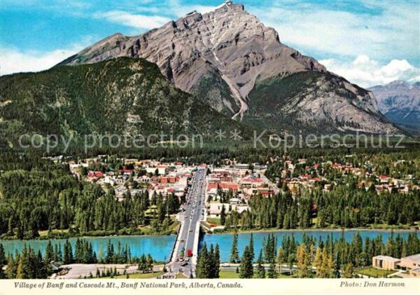 Banff Canada Village and Cascade Mountain Banff Nati