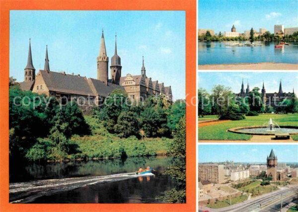 Merseburg Saale Schlossberg Gotthardteich Teilansicht