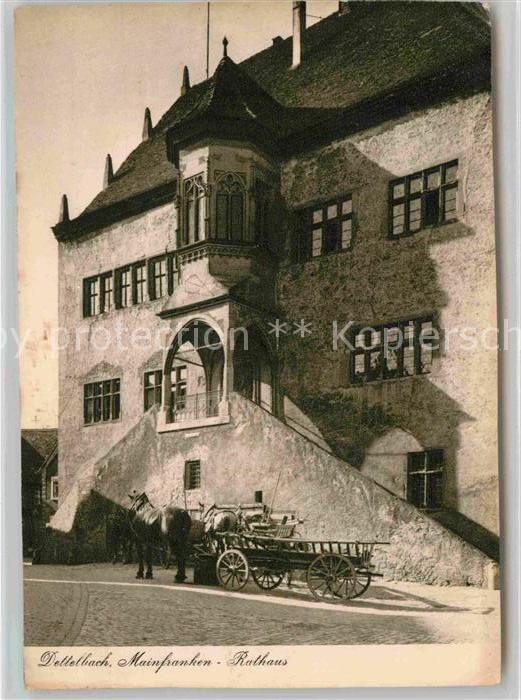 Dettelbach Rathaus Pferdefuhrwerk