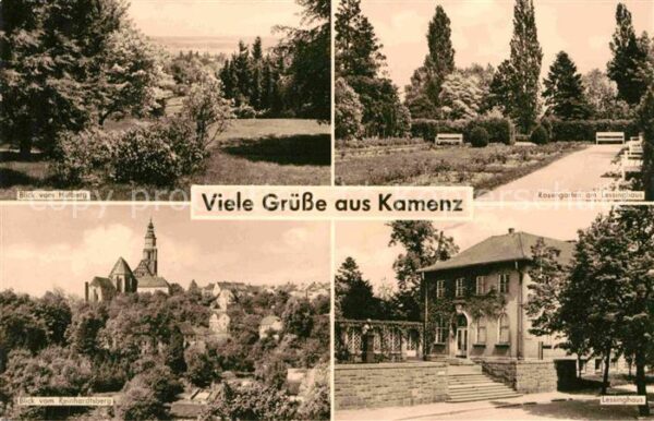Kamenz Sachsen Hutbergblick Rosengarten am Lessinghaus