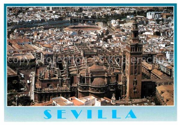 Sevilla Andalucia La Catedral Vista aerea