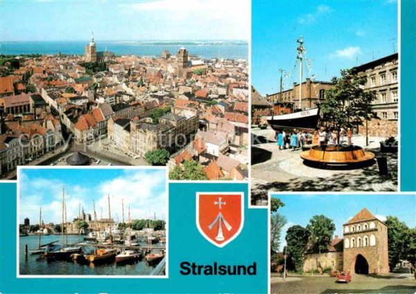 Stralsund Mecklenburg Vorpommern Blick von St Marien Kutter Museum für M