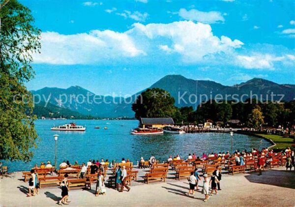Bad Wiessee Seepromenade mit Schlierseer Berge und