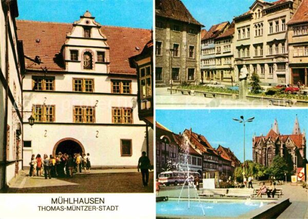 Muehlhausen Thueringen Rathaus Karl Marx Platz Wilhelm Pieck P