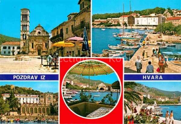 Hvar Teilansichten Hafenpartien